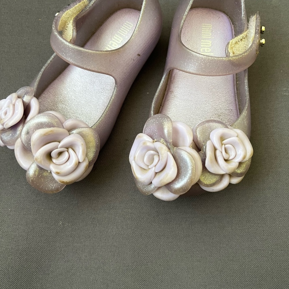 Mini Melissa Kids' Purple Flower Shoes